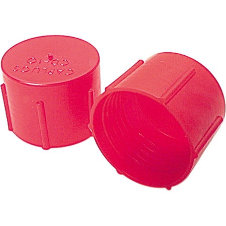 ALLSTAR Plastic -8 AN Caps; Red -0, 20PK ALL50804